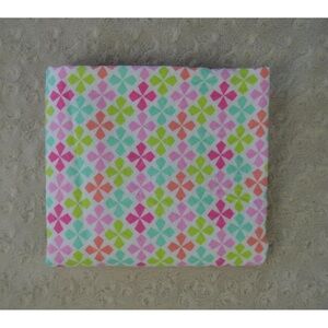 Garanimals Flower Baby Receiving Blanket Flannel Pink White Blue Green Orange